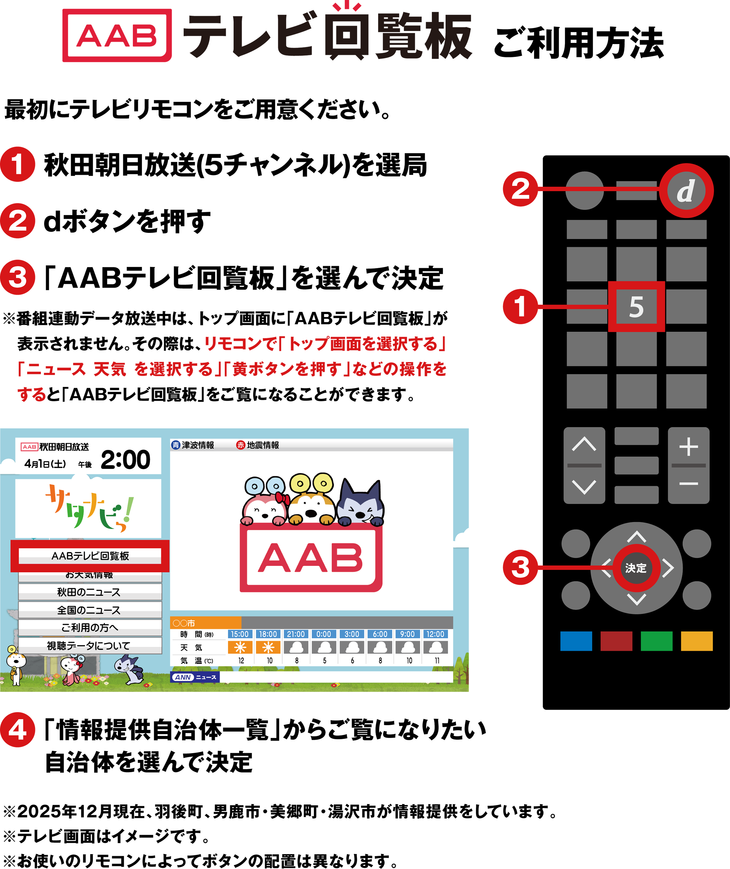 AABテレビ回覧板ご利用方法